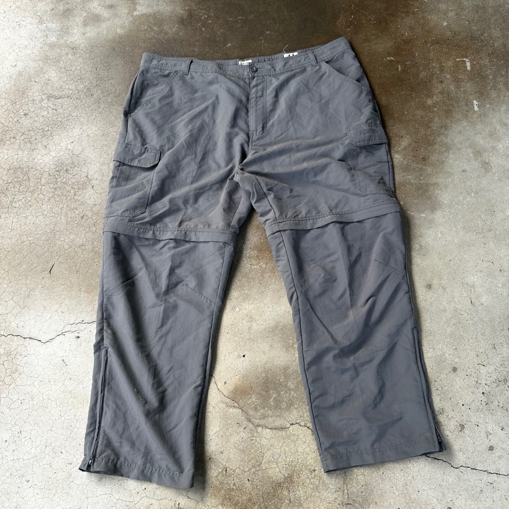 Red Head Convertible Cargo Pants Mens 44x30 Grey Zip Off Hiking Outdoor